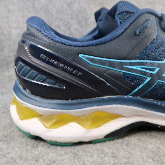 Asics Shoes Mens 12 Athletic Trainer Gel Kayano 27 Running Sneaker Comfort Blue - Picture 2 of 15